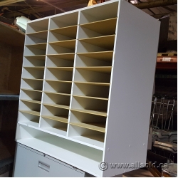 White Wood Frame In/Out Mail Sorter