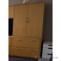 Birds Eye Maple 2 Door, 2 Drawer Storage Cabinet