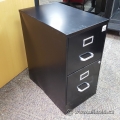 Black 2 Drawer File Storage Pedestal with Silver Handles