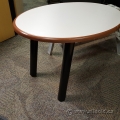 Oval Cherry Trim Rolling Table