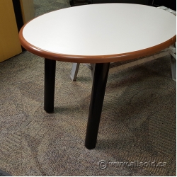 Oval Cherry Trim Rolling Table