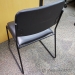 Black Metal Frame Stacking Chair Black Leather