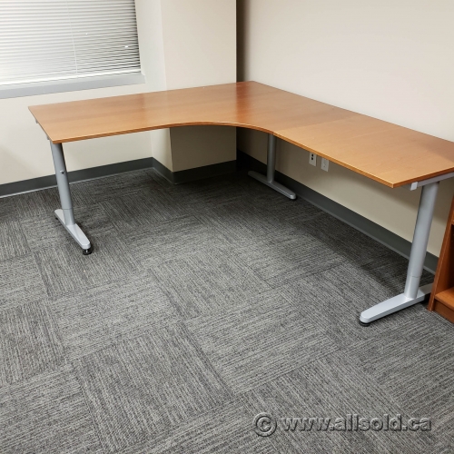Maple Ikea Galant Modular Open Style L Suite Desk W Grey Legs Allsold Ca Used Office Furniture Calgary Maple Ikea Galant Modular Open Style L, Galant Office Furniture