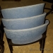 Blue Pattern Fabric Black Frame Guest Stacking Chair