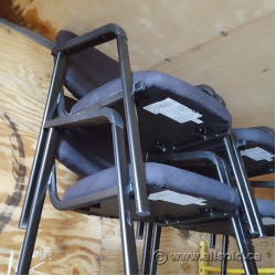 Blue Fabric Stacking Guest Chair w/ Fixed Arms