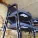 Blue Fabric Stacking Guest Chair w/ Fixed Arms