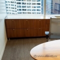 Teknion Solutions Solitaire Series Walnut Office Credenza