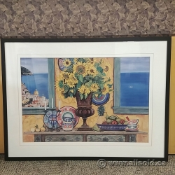 Sarina Framed Wall Art "Sunflowers & Positano View"