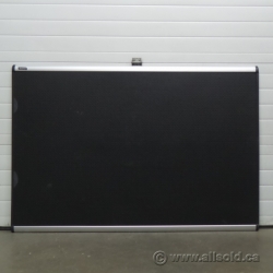 Quartet Black Embossed Foam Cork Pin Board 36" x 24"