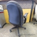 Haworth Blue and Gold Checkerboard Pattern Office Task Chair