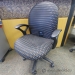 Haworth Blue and Gold Checkerboard Pattern Office Task Chair