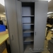 Tall Grey Steelcase 2 Door Storage Cabinet w/ Metal Shelving