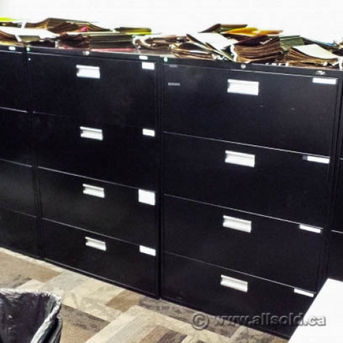 Black Staples 4 Drawer Lateral File Cabinet Allsold Ca Buy Sell Used Office Furniture Calgary