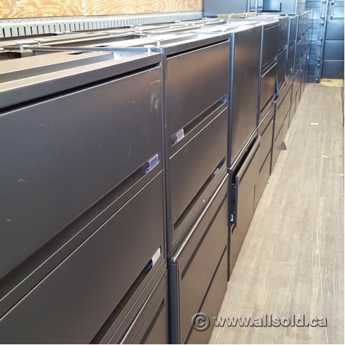 36 Haworth Charcoal 2 Drawer Lateral File Cabinet Allsold Ca