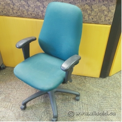Green Fabric Mid Back Office Task Chair