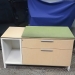 Herman Miller 2 Drawer Cabinet with Cubby Space and Fabric Top