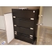 36" Black 4 Drawer Lateral File Cabinet Flip Front Style