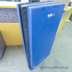 Blue Teamline Gymnastics Mat Crash Pad 4' x 8' x 2"