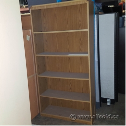 Brown Wood 4 Shelf 72" Tall Bookcase