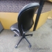 Black Leather Low Back Office Chair w/o Arms