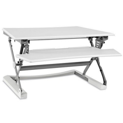 White Sit/Stand Desktop Riser