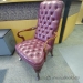 Red Fawkes Tufted Leather Smoking Chair