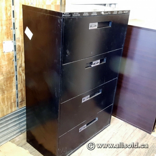 Global Black 4 Drawer Lateral Filing Cabinet Allsold Ca Buy
