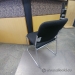 Black Chrome Cloth Guest Stacking Chair Sled Based