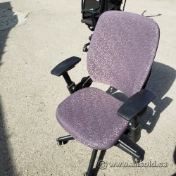 Steelcase Leap V2 Mauve Thin Leaf Pattern Ergonomic Task Chair