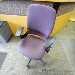 Steelcase Leap V2 Mauve Wide Leaf Pattern Ergonomic Task Chair