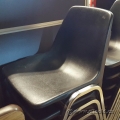 Black Plastic Stacking Chair