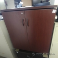 Mahogany 2 Door Storage Cabinet w/ Shelves