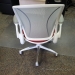 White with Red Padded Seat Humanscale Diffrient World Task Chair