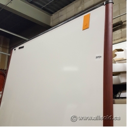 Magnetic Whiteboard with Cherry Wood Trim Finish 96" x 48"