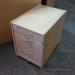 Blonde Ikea 3 Drawer Rolling Locking Storage Pedestal