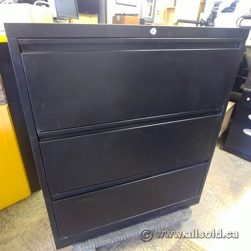 Black 3 Drawer Lateral File Cabinet Allsold Ca Buy Sell Used