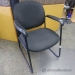 Black Fabric Sleigh Guest Chair w/ Solid Rubber Arms