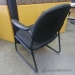 Black Fabric Sleigh Guest Chair w/ Solid Rubber Arms