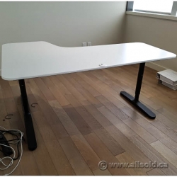 Blonde Ikea Bekant Corner Desk