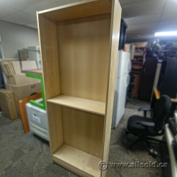 Blonde Bookcase with Adjustable Shelves 79.5" Tall