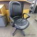 Black Leather Office Task Chair w/ Fixed Arms