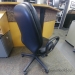 Black Leather Office Task Chair w/ Fixed Arms