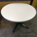 36" Off White Teknion Round Table with Black Base