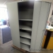 Grey 2 Door Storage Cabinet w/ Adjustable Shelves