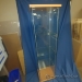 Glass Display Case Cabinet with Wood Trim