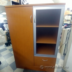 2 Door Storage Wardrobe Cabinet with Single File Drawer