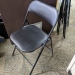 Black Metal Folding Chair w/ Padded Seat and Back