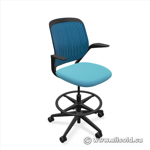 Steelcase Cobi Drafting Stool Chair W Mesh Back Arms Allsold Ca Buy Sell Used Office Furniture Calgary