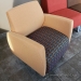 Krug Red Lobby Reception Armchair w/ Pattern Seat