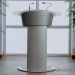 Silver Podium Lecturn w/ Pull Out Tray